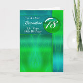 18e verjaardag kleinzoon Modern Kaart (Voorkant)