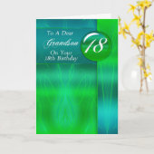 18e verjaardag kleinzoon Modern Kaart (Gele Bloem)