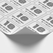 18e verjaardag: Kunst Deco Geïnspireerde stijl "18 Cadeaupapier (Hoek)