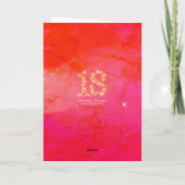 18e verjaardag - leeftijd 18 sterren - Intense Red Kaart (Achterkant)