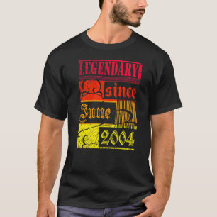 18e verjaardag legendarische sinds juni 2004 Re T-shirt