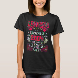 18e verjaardag  Legenden Geboren In September 2004 T-shirt