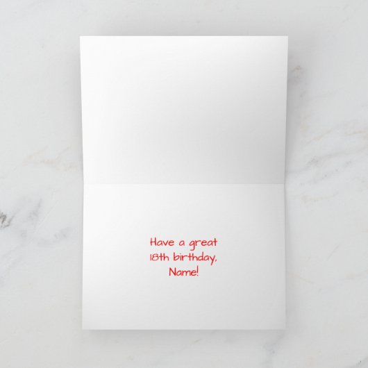 18e verjaardag: Leuke, kleurrijke vuurwerkfeesteli Kaart (Binnen)