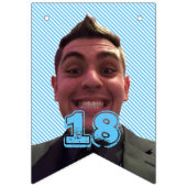 18e verjaardag met foto vlaggetjes (Eerste vlag)