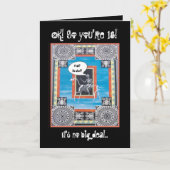 18e verjaardag met skelet rijden op een paard - GR Kaart (Gele Bloem)