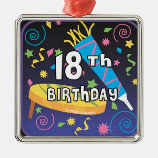 18e verjaardag metalen ornament