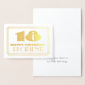 18e verjaardag; naam + Art Deco geïnspireerd look  Folie Kaarten (Display)