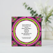 18e verjaardag Neon Kaleidoscope Kaart (Staand voorkant)