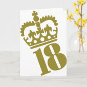 18e verjaardag - nummer - achttien kaart (Gele Bloem)