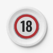 18e verjaardag - OM HET EVEN WELKE Borden van het  Papieren Bordje (Voorkant)