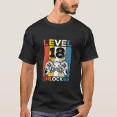 18e verjaardag onvergrendelde 18-gaming  t-shirt (Voorkant)