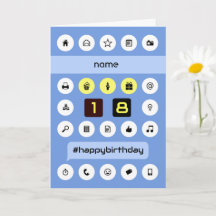 18e verjaardag op maat gesneden add name computing