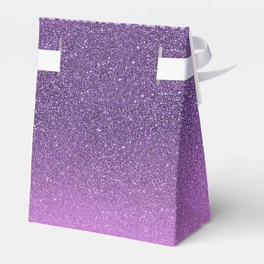 18e verjaardag paarse glitter bedankt bedankdoosjes (Achterkant)