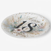 18e verjaardag papieren bordje (Gekanteld)