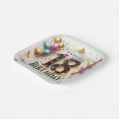 18e verjaardag papieren bordje (Gebogen)