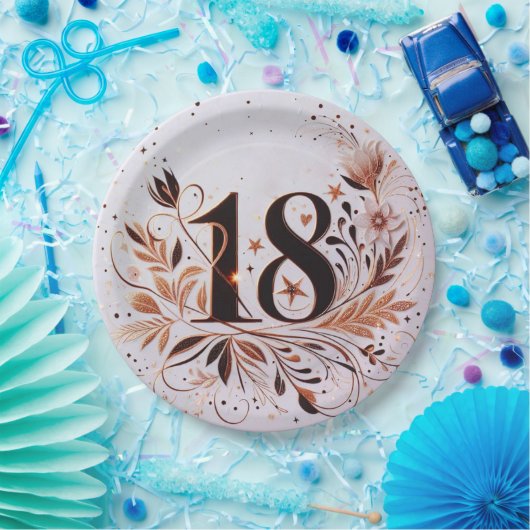 18e verjaardag papieren bordje (Feest)