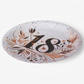 18e verjaardag papieren bordje (Gekanteld)