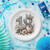 18e verjaardag papieren bordje (Feest)