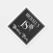 18e verjaardag Partij — Fancy Manuscript + de Naam Servet (Hoek)