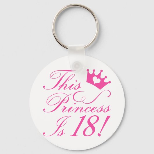 18e verjaardag prinses sleutelhanger (Voorkant)