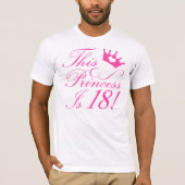 18e verjaardag prinses t-shirt (Voorkant)
