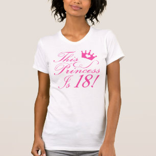 18e verjaardag prinses t-shirt