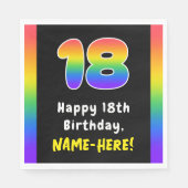 18e verjaardag: Regenboogspectrum # 18, Aangepaste Servet (Voorkant)