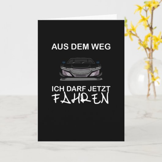 18e verjaardag rijbewijs kaart (Gele Bloem)