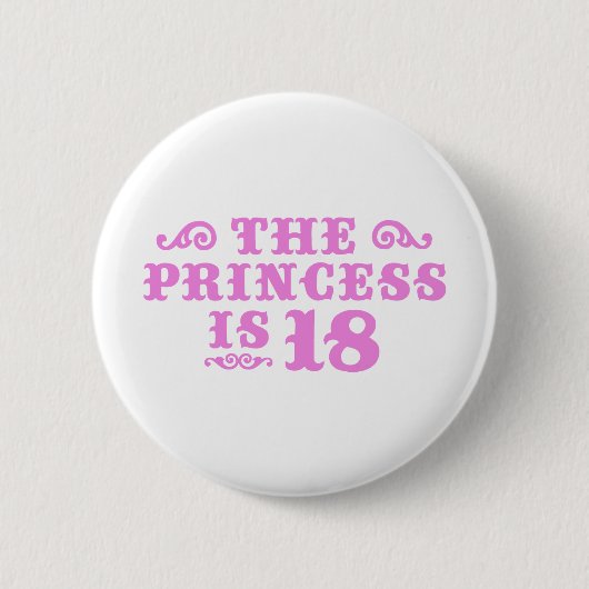18e verjaardag ronde button 5,7 cm (Voorkant)
