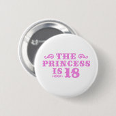 18e verjaardag ronde button 5,7 cm (Voorkant /achterkant)