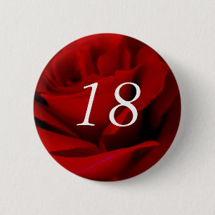 18e verjaardag ronde button 5,7 cm