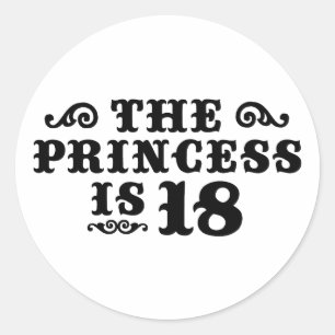18e verjaardag ronde sticker