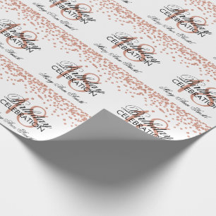 18e verjaardag Roos Gold Faux Glitter Confetti Cadeaupapier
