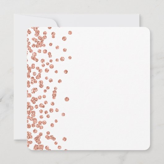 18e verjaardag Roos Gold Faux Glitter Confetti Kaart (Achterkant)