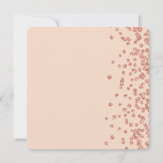 18e verjaardag Roos Gold Faux Glitter Confetti Kaart (Achterkant)