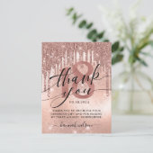 18e verjaardag Roos Gold Hartelijk dank Briefkaart (Staand voorkant)