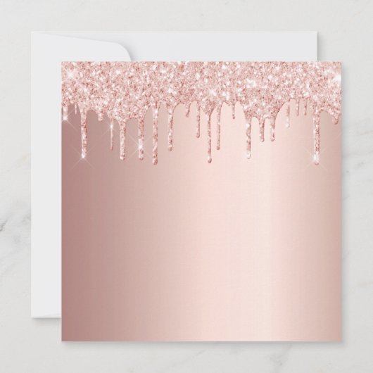 18e verjaardag roos goud glitter druppelt ballonte kaart (Achterkant)