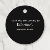 18e verjaardag roos gouden glitter dank u bedankjes labels (Achterkant)