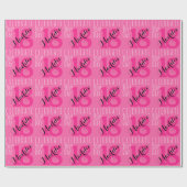 18e verjaardag roze cadeaupapier (Vlak)