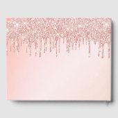 18e verjaardag roze gouden geometrische glitter dr gastenboek (Achterkant)