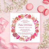 18e Verjaardag Roze Rose Swirly Heart Valentijn Kaart