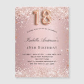 18e verjaardag - roze roze roze roze - uitnodiging (Voorkant)