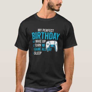 18e verjaardag S voor jongens van 18 jaar oude gra T-shirt