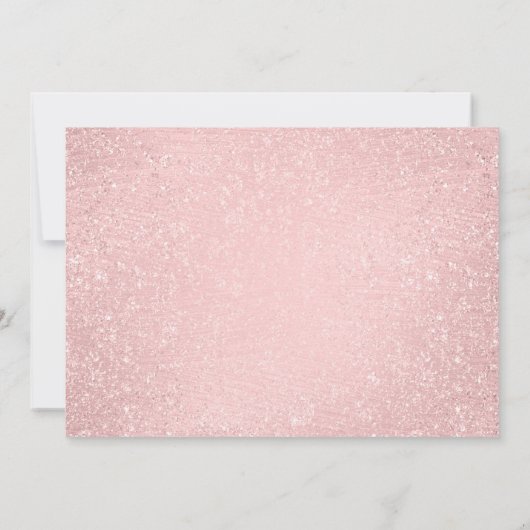 18e Verjaardag Save The Date Roos Gold Glitter Kaart (Achterkant)