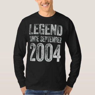 18e verjaardag september geboren 18 jaar leggende t-shirt