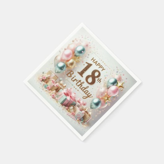 18e verjaardag servet (Hoek)