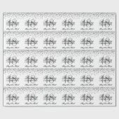 18e verjaardag Silver Faux Glitter Confetti White Cadeaupapier (Vlak)