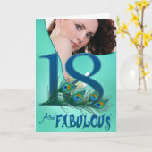 18e verjaardag sjabloon Kaarten (Gele Bloem)