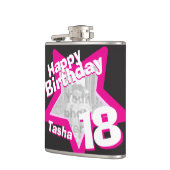 18e verjaardag ster foto meisjes heupfles (Links)