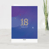 18e verjaardag - Sterrennummers - blauw - 18 jaar Kaart (Achterkant)